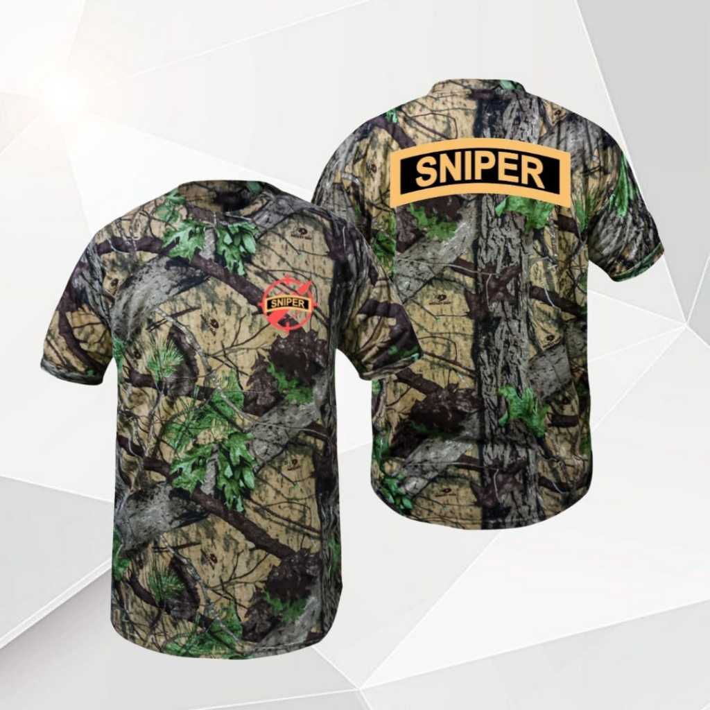 Kaos Camo Sniper Lengan Pendek Stylish Nyaman || Kaos Camo Sniper Lengan Pendek Outdoor Kasual
