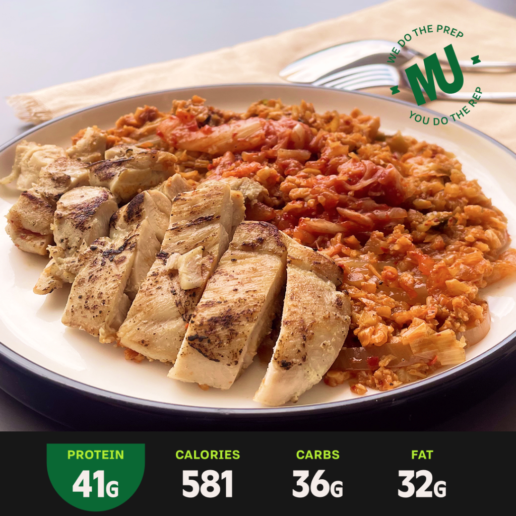 

Muscle Up Kitchen - Kimchi Fried Rice with Chicken - 41g Protein