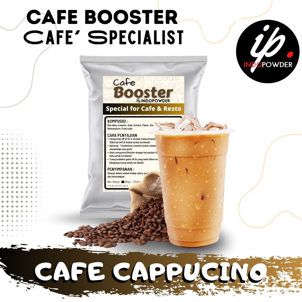 

Indopowder - Bubuk Minuman PREMIUM CAFÉ BOOSTER CAPPUCINO Untuk Cafe, Waralaba dan Resto
