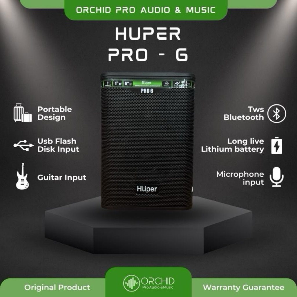 HUPER PRO-6 Speaker Portable Bluetooth