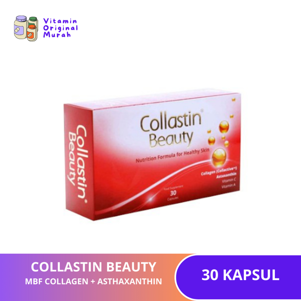 Collastin Beauty 30 Kapsul Collagen + Astaxanthin MBF original