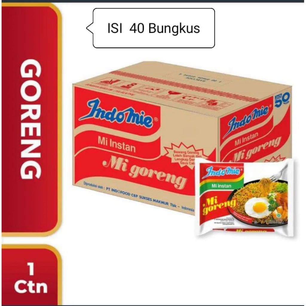 

Indomie Goreng 1 Dus ISI 40 PCS