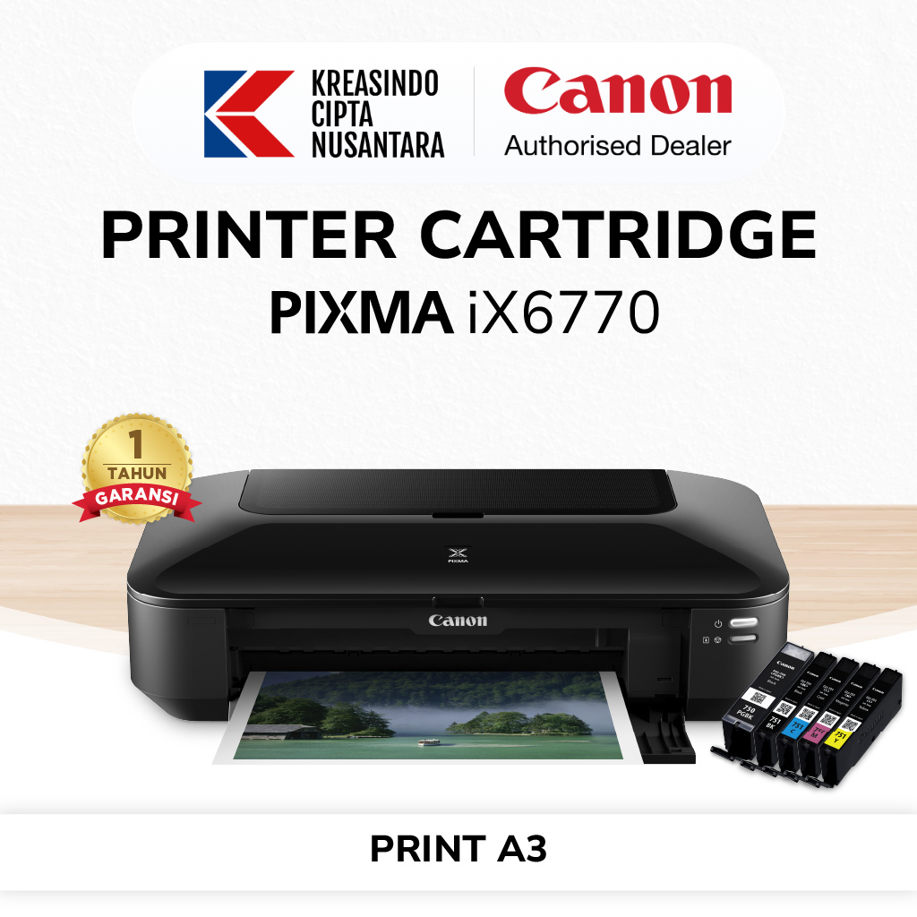 Canon IX6770 Cartridge Printer - A3 Print Only USB MacOS - Canon PIXMA Inkjet Printer Scan Scanner F