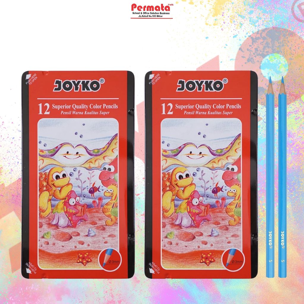 

Pensil Warna JOYKO Dengan Metal Case Color Pencils Hexagonal Grip