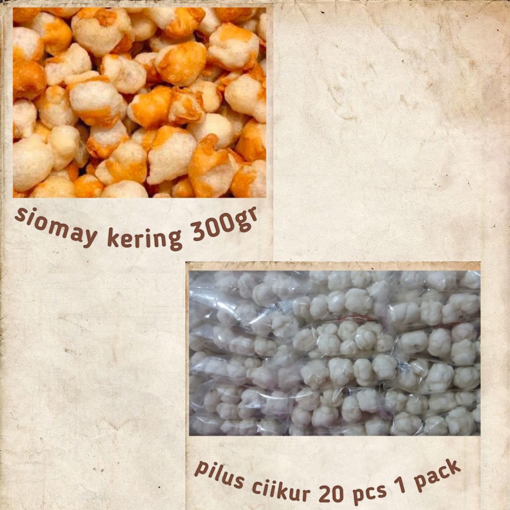 

siomay kering mix 300gr, mix pilus cikur 20 pack