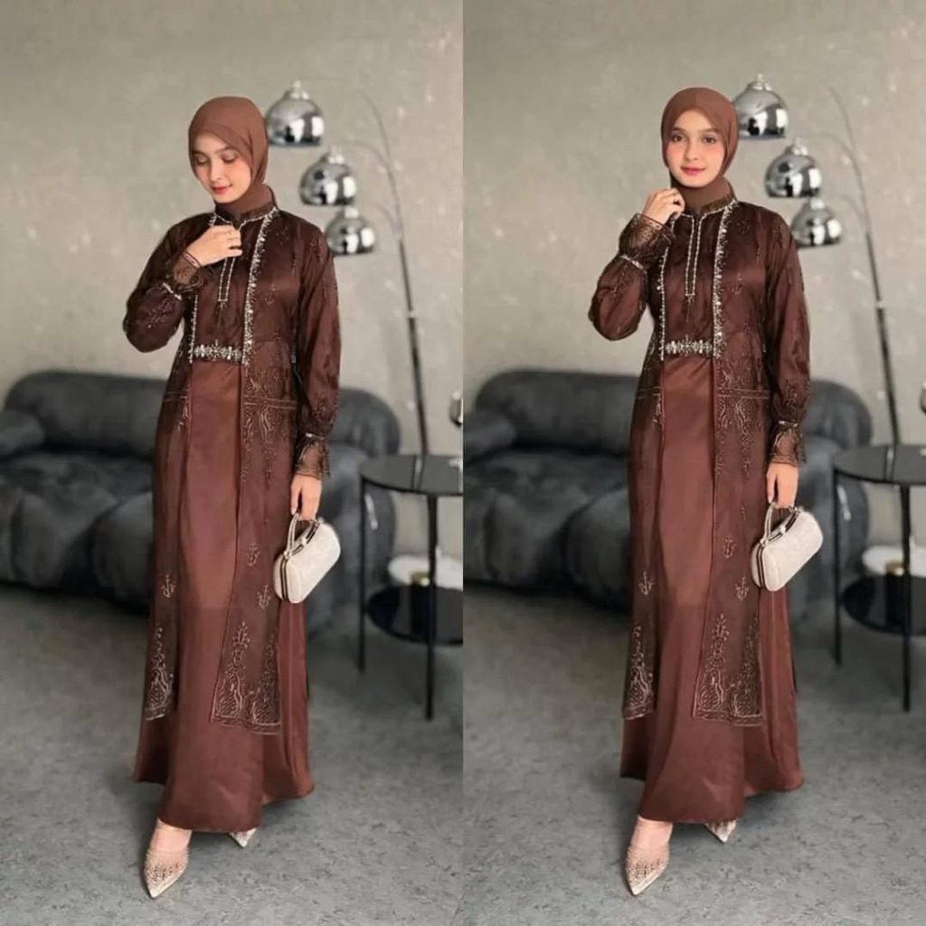 mm fashion Gamis Muslim Dress Kondangan mix brokat sapto Terbaru