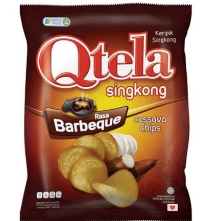 

QTELA KRIPIK SINGKONG BARBEQUE 30GR GRAM RASA BALADO TEMPE RENCENG BBQ
