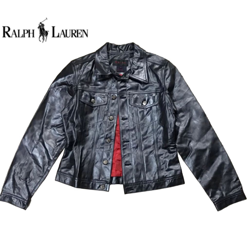 Ralph Lauren Genuine Leather Trucker Jacket X Jaket Kulit Asli Levis Schott Avirex Vanson Aero Leath
