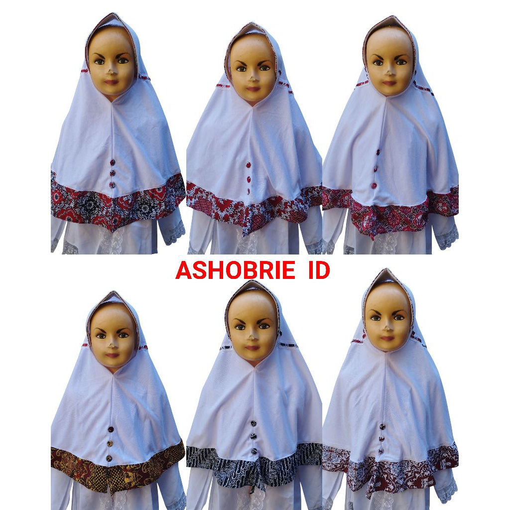 kerudung anak paud SD SMP/hijab anak sekolah S,M,L motif baju kebaya