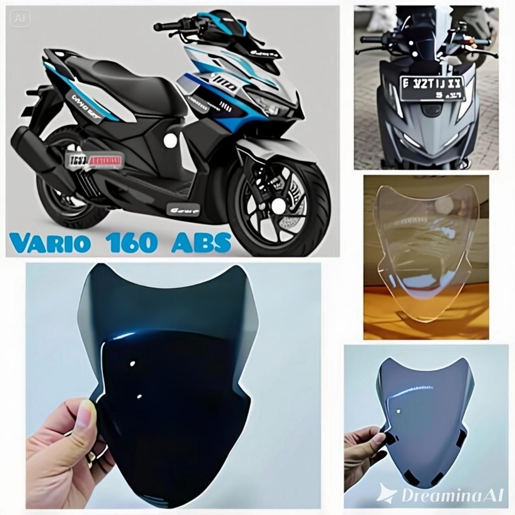 Visor/Winsil Vario 160 ABS Free Double Tip Winshield Vario 160 Bestquality