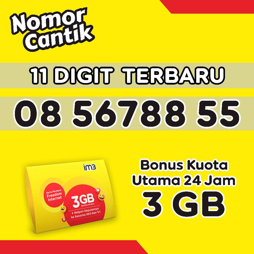 Kartu perdana Indosat Nomor Cantik Spesial 3333 Edisi terbaru