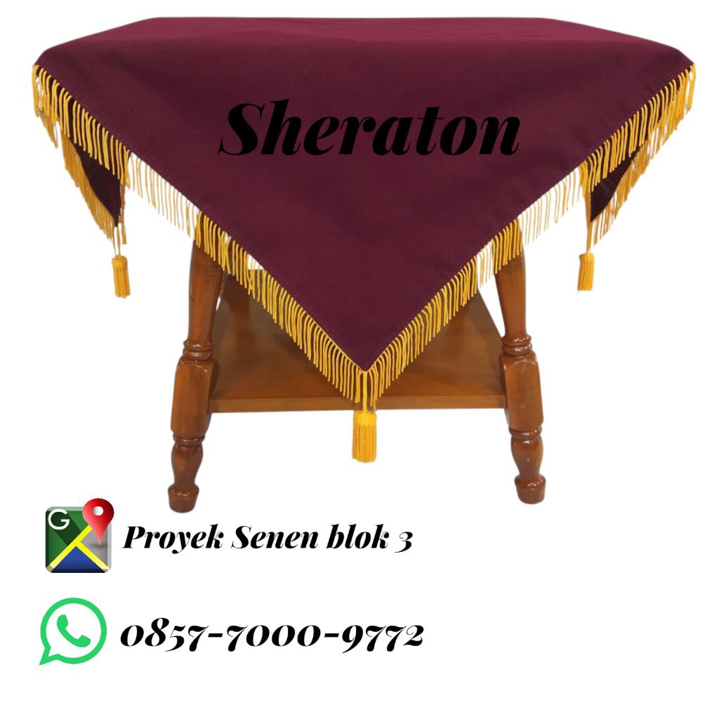 

alas baki paskibra alas baki upacara bendera polos warna merah maroon pake rumbai