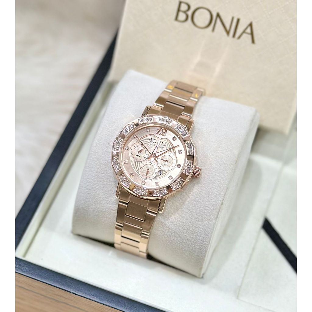 (PROMO BISA COD) JAM TANGAN WANITA BONIA BUNGA FASHION TERBARU