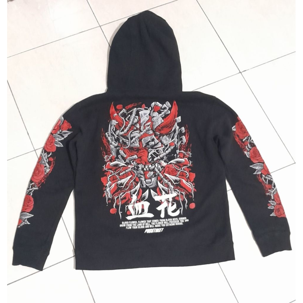 Hoodie prostreet BF blood flower V2 limited edition. Original. Size M. Second oke