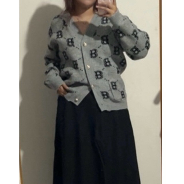 sweater v-neck mlb monogram