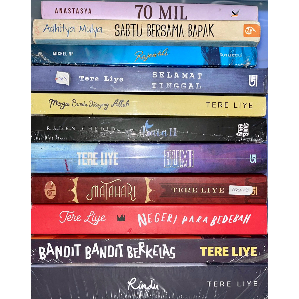 NOVEL PRELOVED TERELIYE ORI || Rindu, Bandit2 berkelas, Moga bunda di sayang Allah, Alaia2,Rajewali,