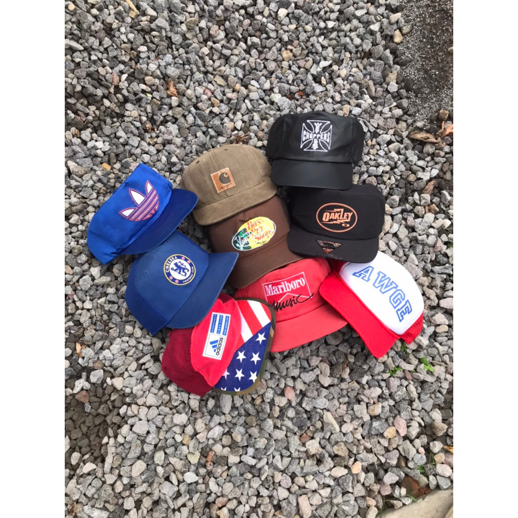 VINTAGE HATS/vintage carhartt/vintage basproo/west coast choppers/vtg adidas/vtg oakley/awge