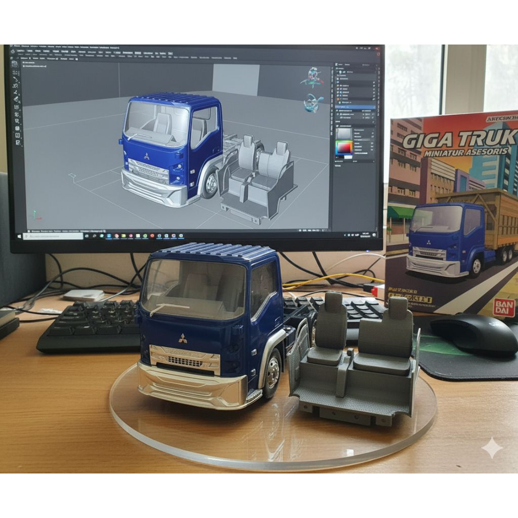 KABIN MINIATUR TRUK GIGA Truk plastik