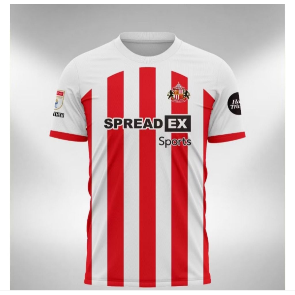 JERSEY SUNDERLAND HOME 2023-24 GRATIS NAMA DAN NOMOR PUNGGUNG