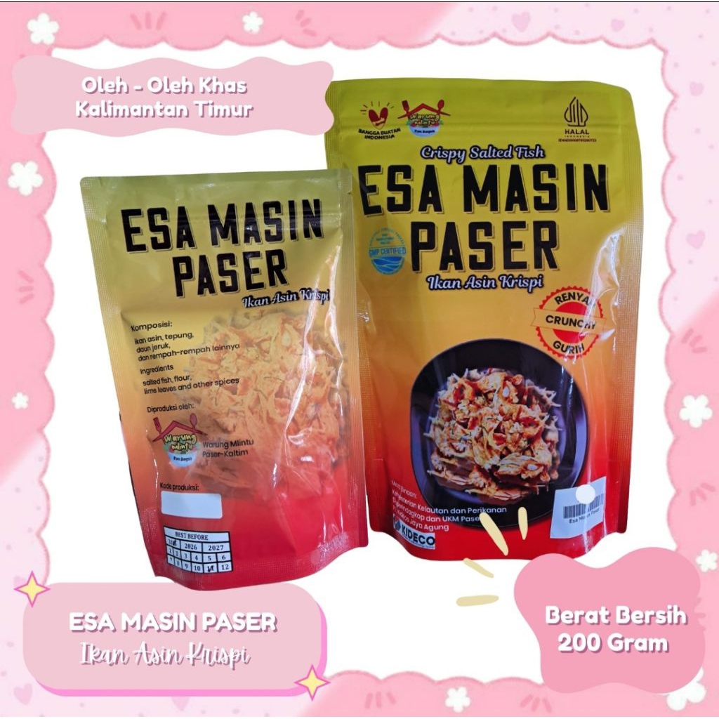 

ESA MASIN PASER Ikan Asin Krispi 200gr | Oleh oleh Khas Kalimantan Timur