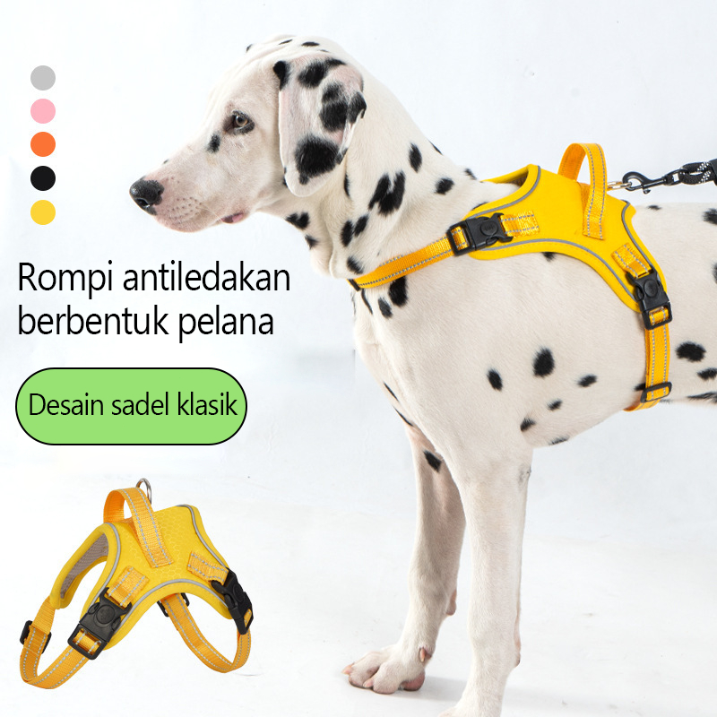 Pet Harness Anjing Besar Kecil Harnes Anjing Rompi Tali Tuntun Kuat Dog Harness Dog Vest