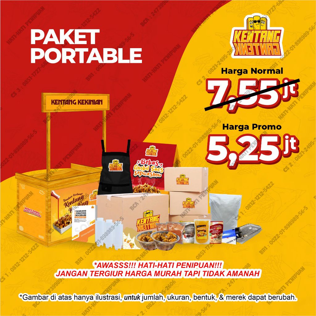 Paket Usaha Makanan French Fries - Paket Portable