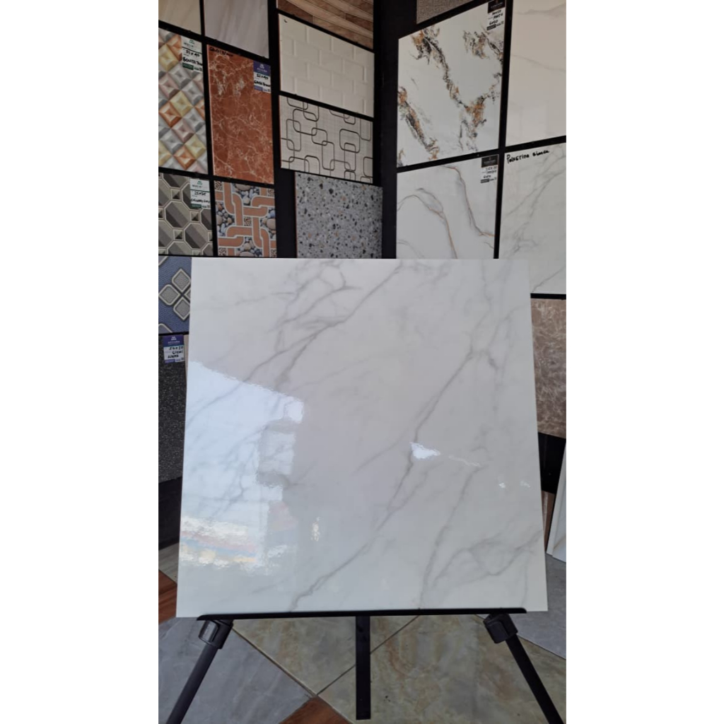 KERAMIK GLOSSY 50X50 SUN POWER PELEGRINA BIANCA