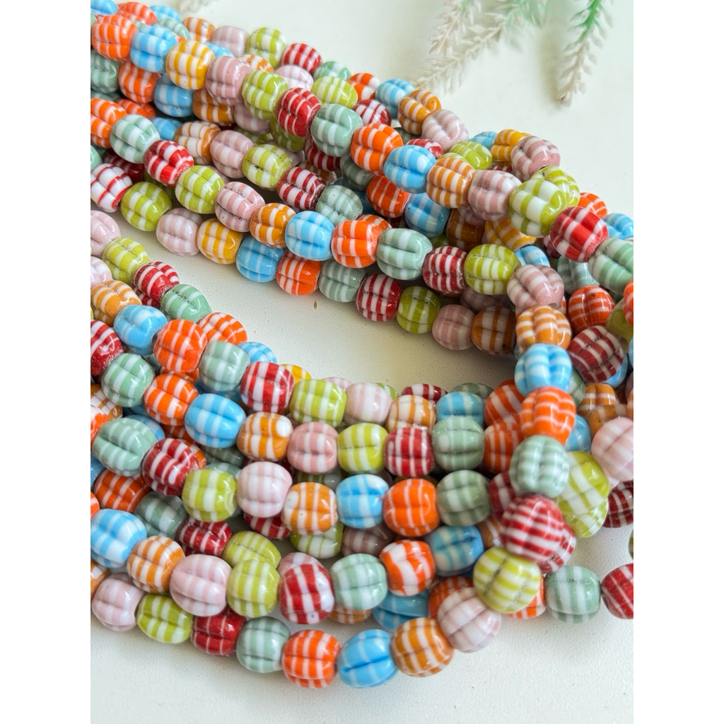 Manik belimbing Mix / manik kaca jombang / java glass beads