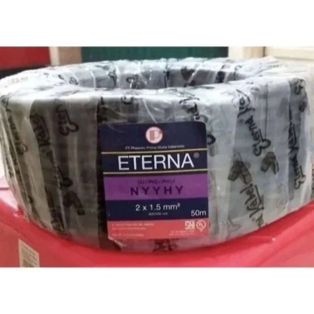 KABEL ETERNA NYYHY PERMETER / KABEL LISTRIK NYYHY MERK ETERNA HITAM TERSEDIA VARIAN UKURAN