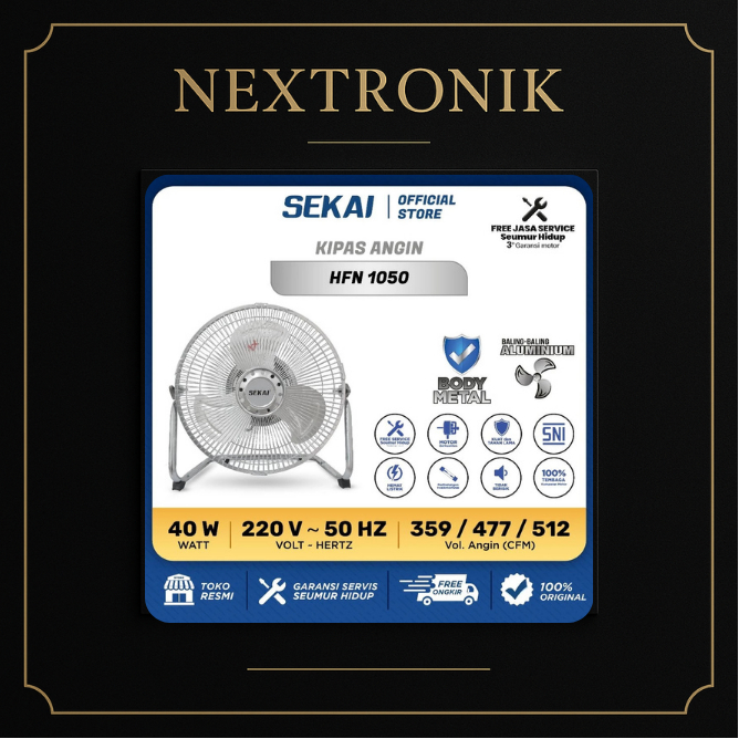 Kipas Angin Tornado Sekai HFN-1050 / HFN 1050