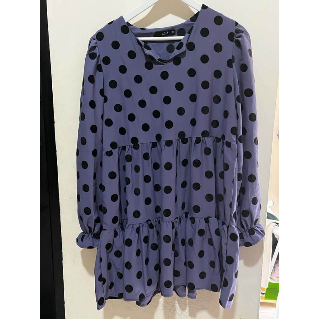 [Preloved] Atasan Wanita | Baju Tunik Polkadot