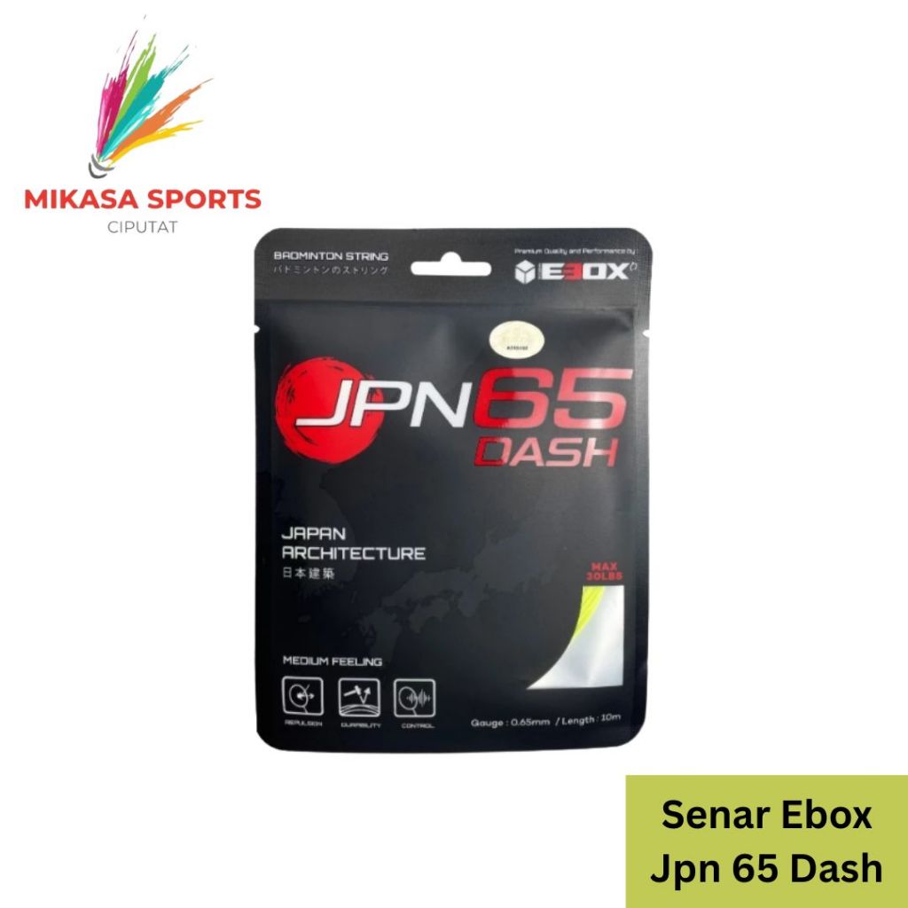 SENAR RAKET BADMINTON | SENAR RAKET BADMINTON EBOX JPN 65 DASH | ORI 100%