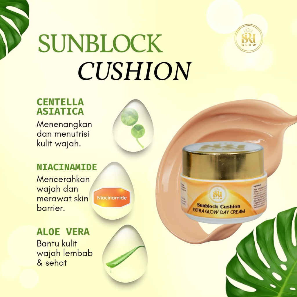 SUNBLOK CUSHION SPF 50 / CREAM VIRAL DAY EXTA GLOW/BPOM