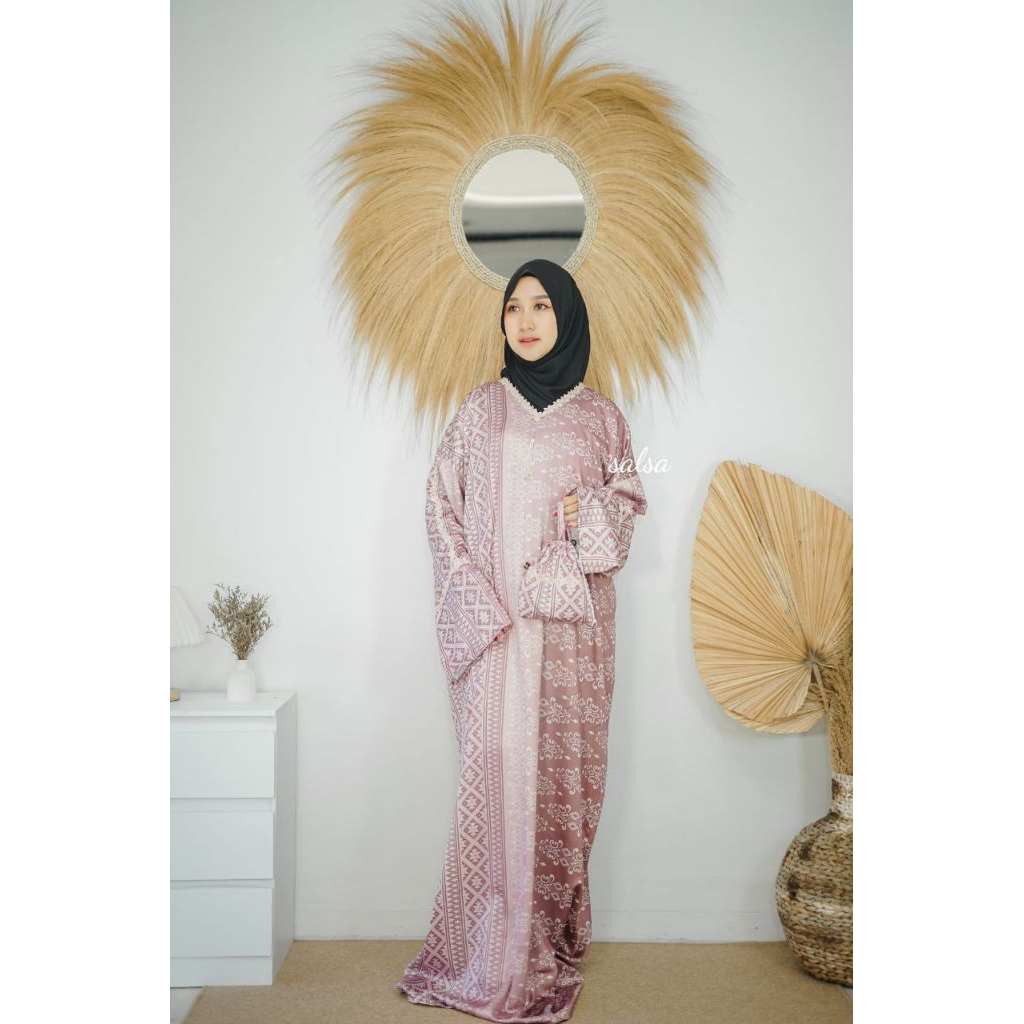 LAVENDER SIZE XL DEWASA mukena abaya sholat terbaru 354 by Jihan salsa
