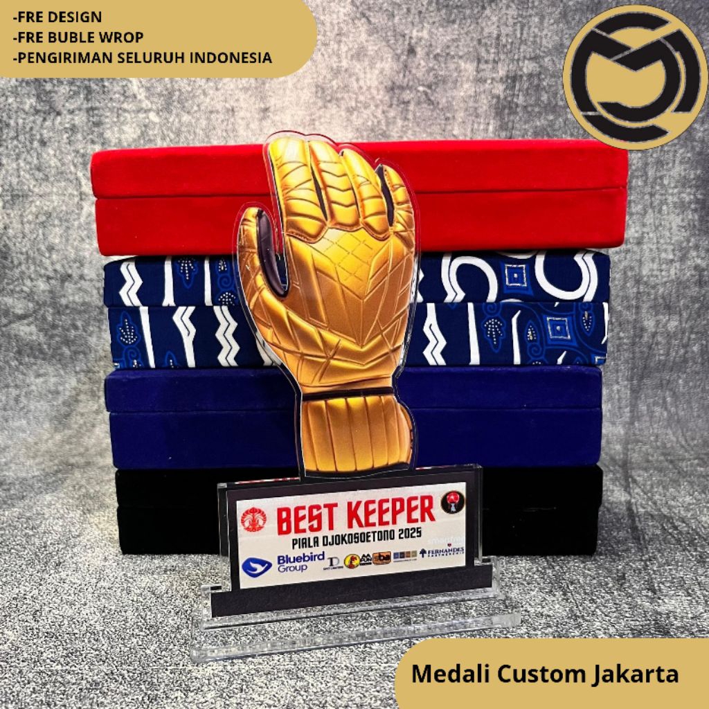 Plakat Akrilik | Plakat Best Keeper | Plakat Sepak Bola | 1 Hari Jadi