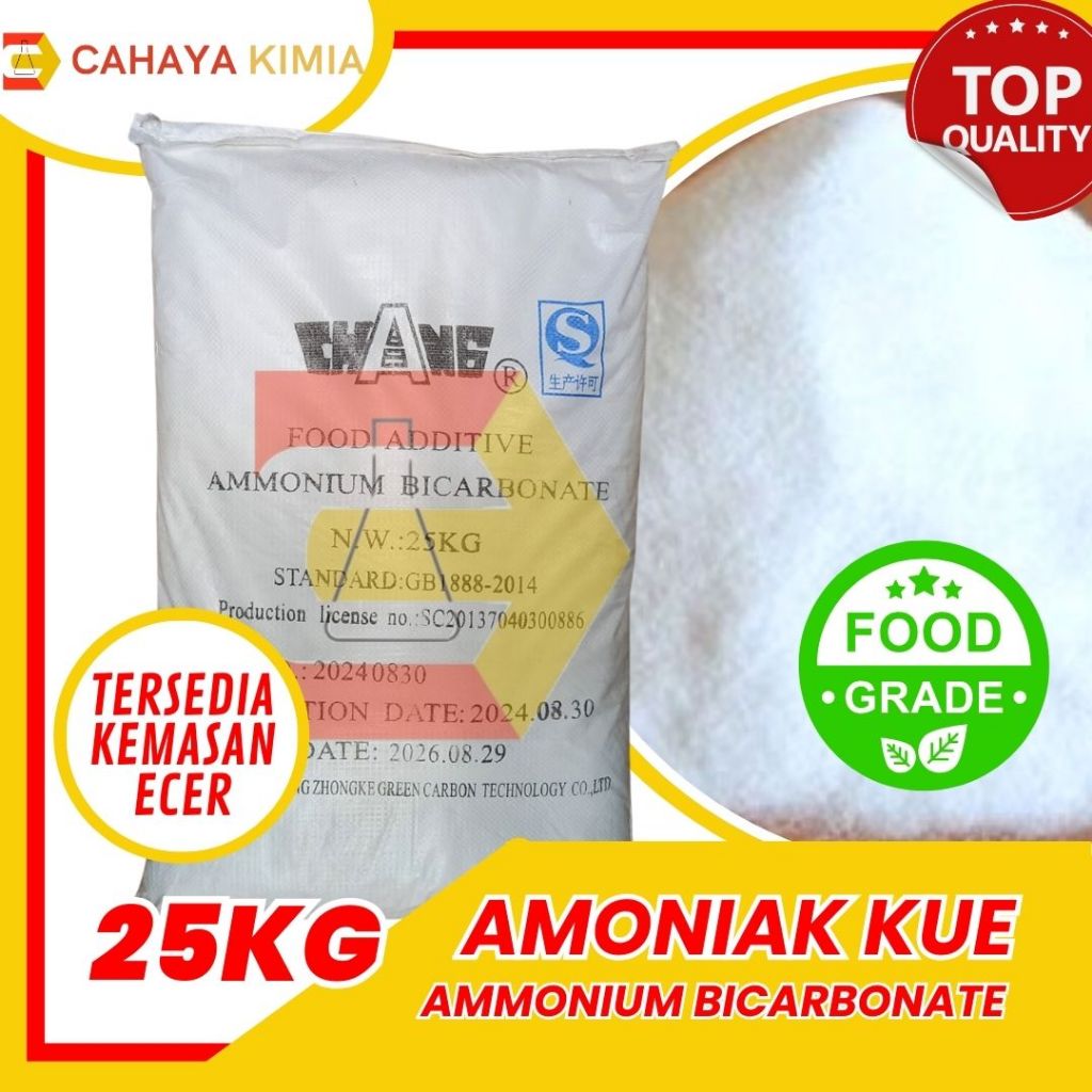 

Ammonium Bicarbonate Food Grade / Ammonia Kue Food Grade / Pengembang Kue - 25kg