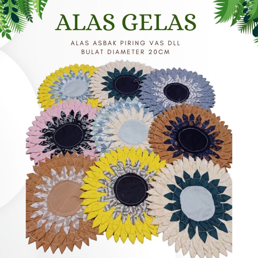 Alas Tatakan Gelas Vas Asbak / Keset Kain Perca Murah