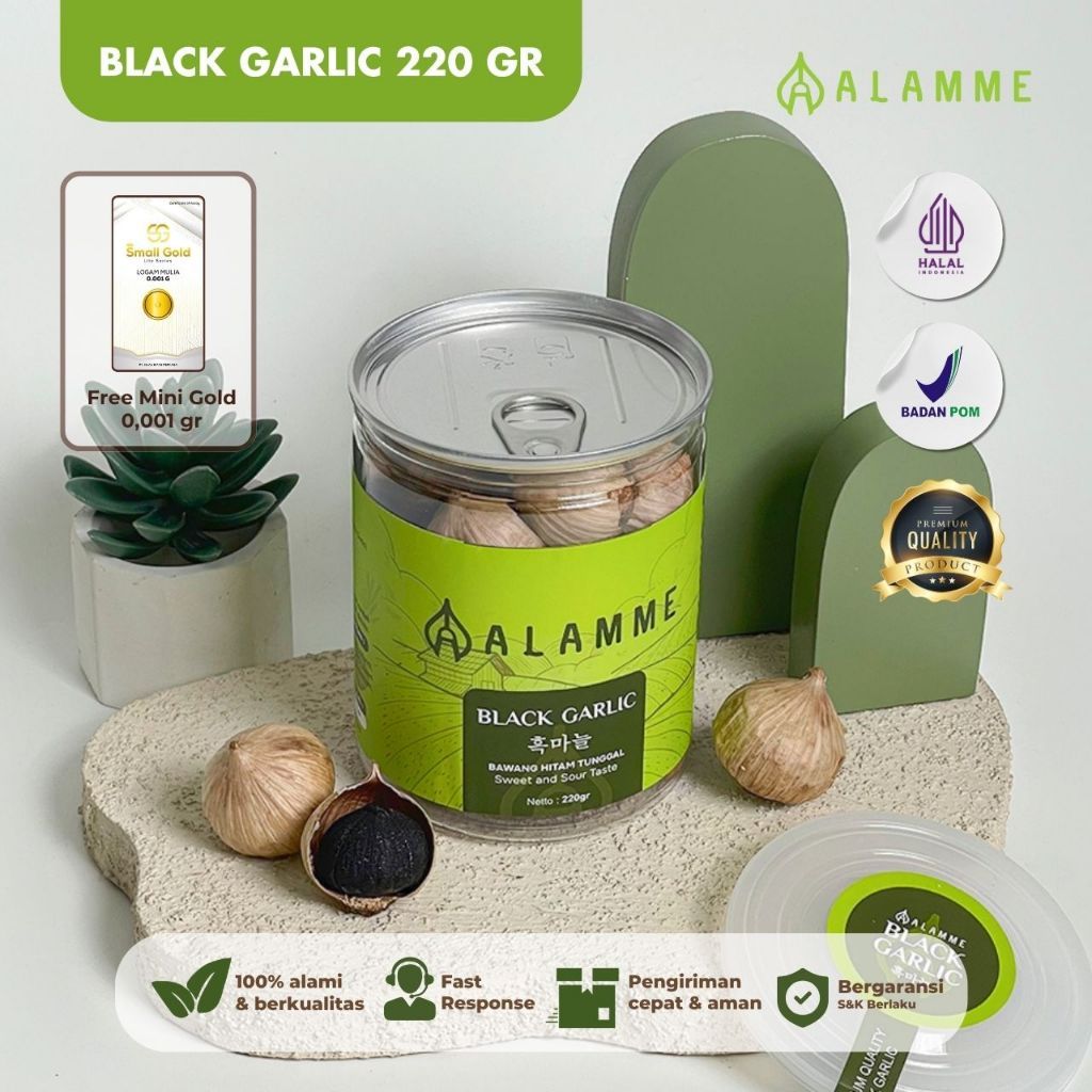 

Alamme - Black Garlic Bawang Hitam Tunggal Premium 220 gr
