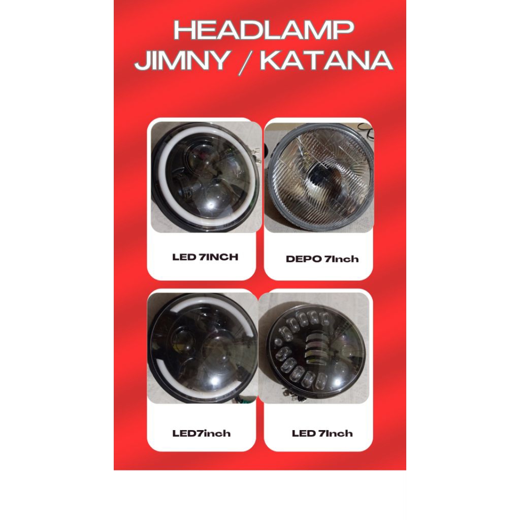 Headlamp Lampu Jimny / Katana 7inch