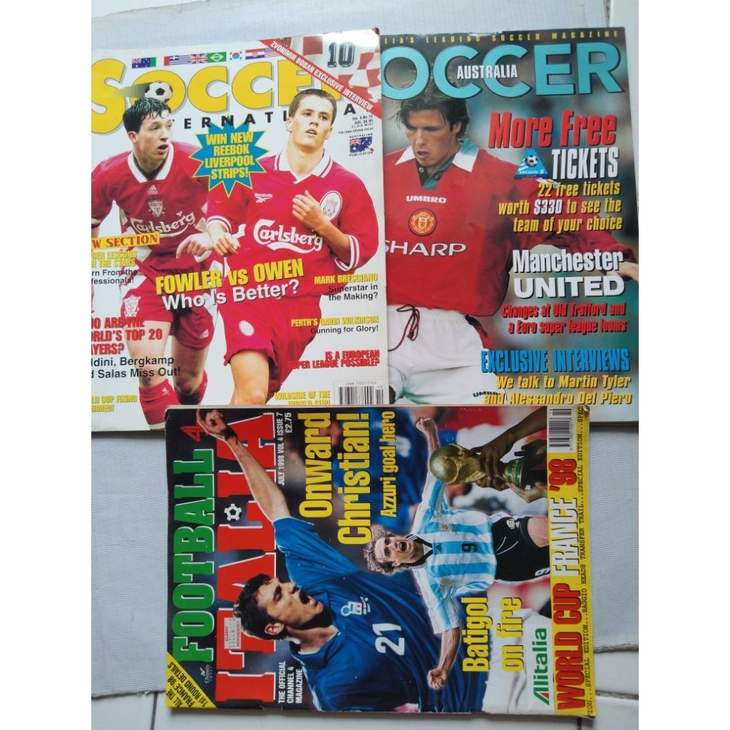 Majalah Bola SOCCER Magazine & FOOTBALL ITALIA majalah Football import