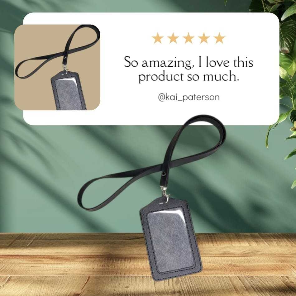 

Dompet id card holder name tag flazz bca brizzi emoney mandiri kereta casing id card tali id card kulit sintetis 1 set