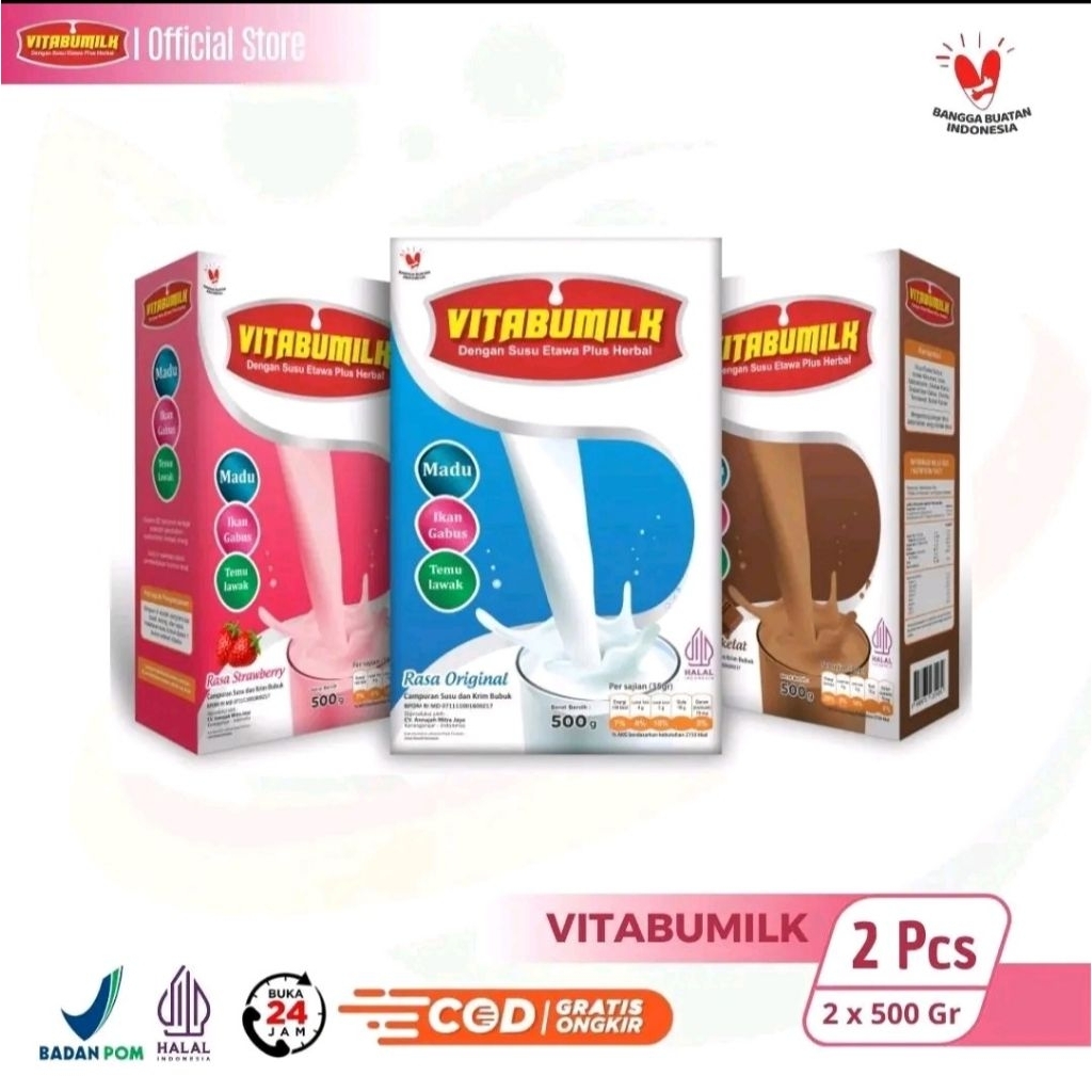 

[COD] PAKET HEMAT BUNDEL ISI 2 PCS VITABUMILK SUSU IBU & ANAK