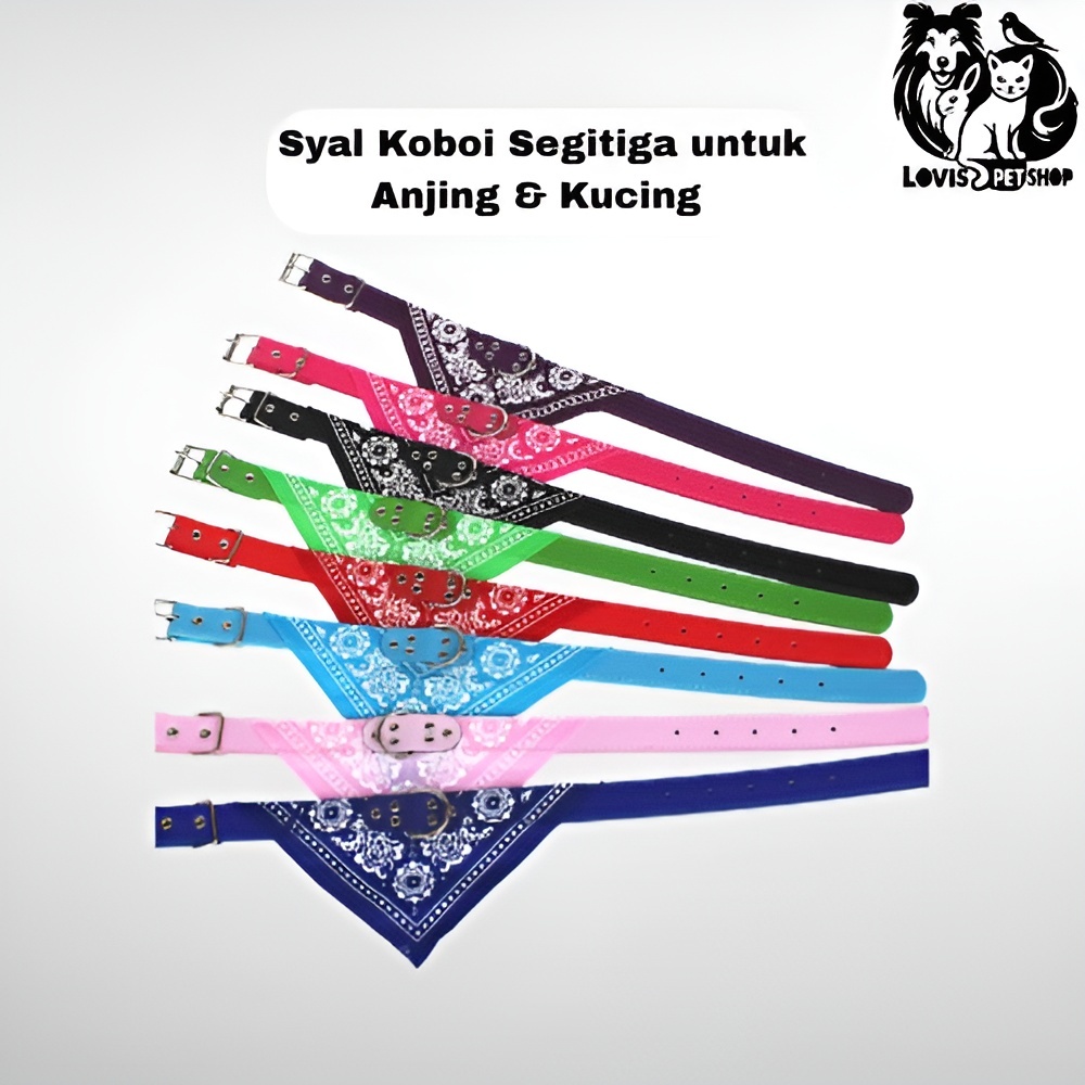 Syal Koboi Segitiga untuk Anjing & Kucing – Aksesoris Lucu & Stylish Anabul