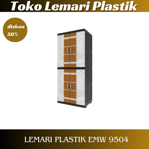 Lemari Plastik 4 Susun Naiba Lemari Baju Naiba Fit 9504 KHUSUS BOGOR KURIR INSTANT