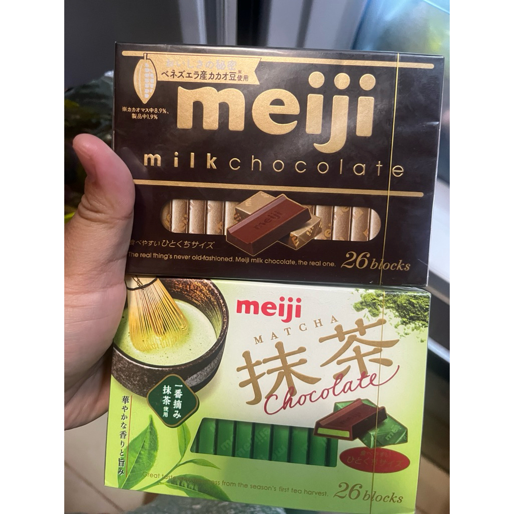 

(freeongkir) Meiji Coklat Asli Jepang isi 26Block ed Juni 2026 ready Milk Coklat&Matcha