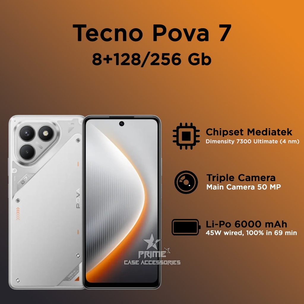 TECNO POVA 7 4G 5G 128GB 256GB - BNIB GARANSI RESMI