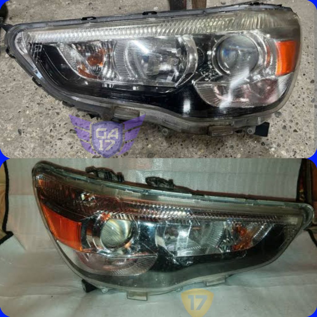 headlamp kanan or kiri mitsubishi outlander sport px original hid model balas
