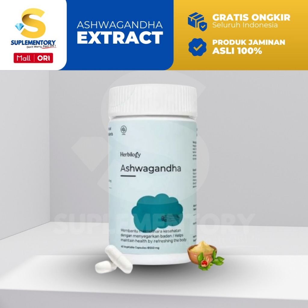 Herbilogy Ashwagandha untuk atasi Insomnia & Kecemasan aswaganda