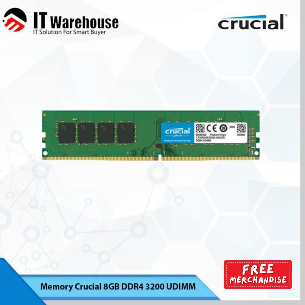 MEMORY CRUCIAL PC 8GB 16GB 32GB DDR4 3200 UDIMM/LONGDIMM
