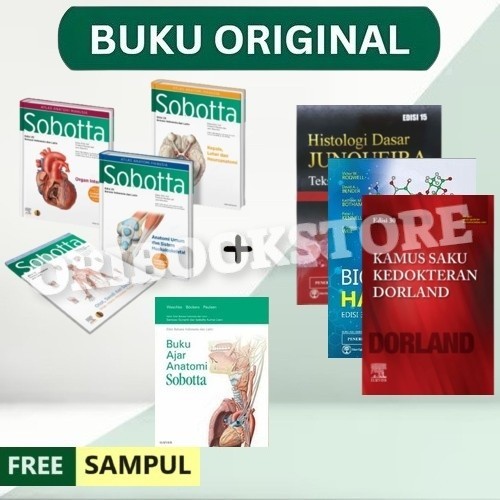 ORIGINAL PAKET BUKU SOBOTTA ATLAS ANATOMI MANUSIA BUKU AJAR SOBOTTA HISTOLOGI JUNQUEIRA KAMUS SAKU D